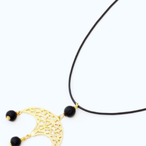 Emmy necklace with black thread