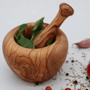 olive wood mortar